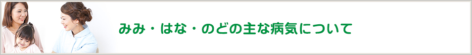 みみ・はな・のどの主な病気について